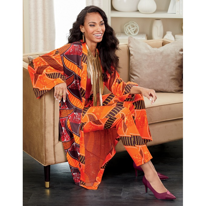 Knyla Afrocentric-Print Duster, , large