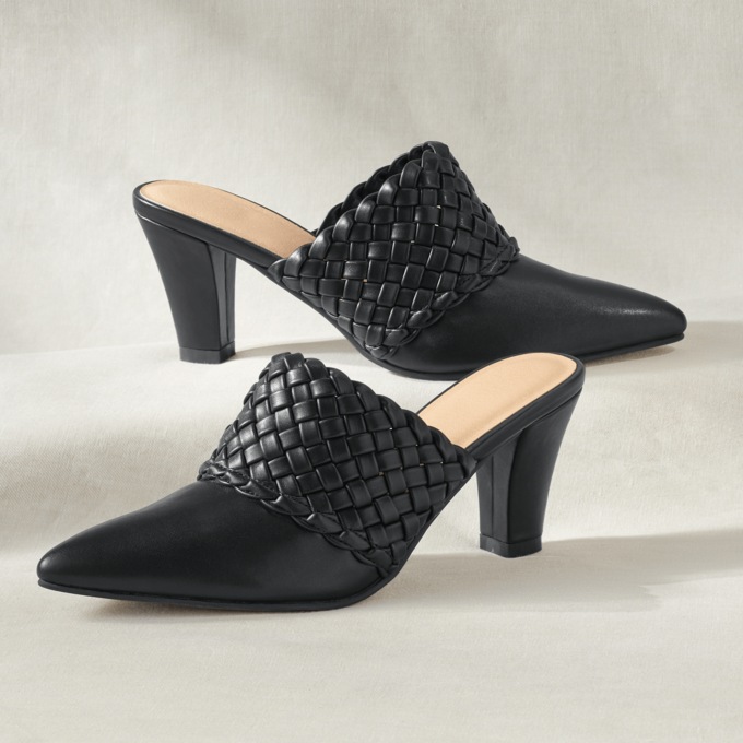 Woven Vamp Mule, , large