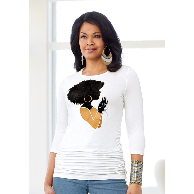 Shondra Praying Hands T-Shirt, , large