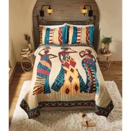 Global Women Quilt and Sham, , large