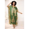 Blare Long Caftan for Women, Dark Olive, large
