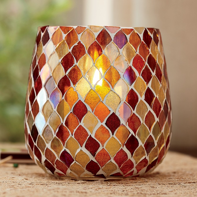 Brights Mosaic Candleholder, , large