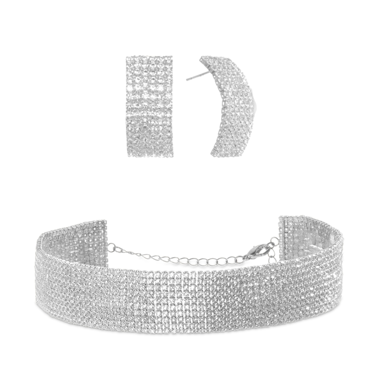 Crystal Choker and Earring Set ASHRO