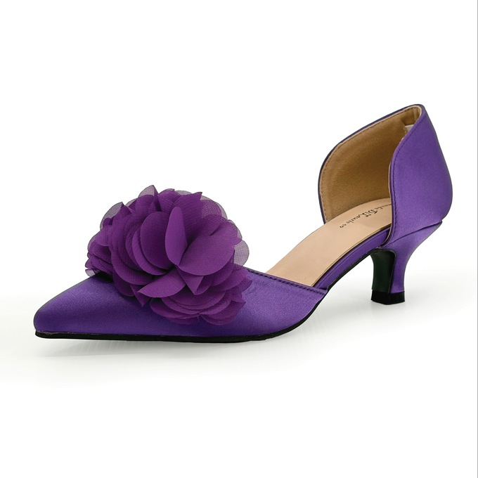 Amanda D'laurie D'Orsay Ruffle Pump with Memory Foam Footbed, , large