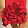 Rosetta Midi Sheath Dress for Women with Rhinestone-Studded Rosette Detail, , large