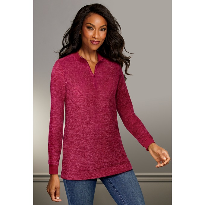 Cozy Zip Pullover, , large