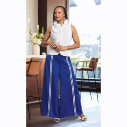 Sylvee Sleeveless Blouse &amp; Pippa Piped Trouser, , large