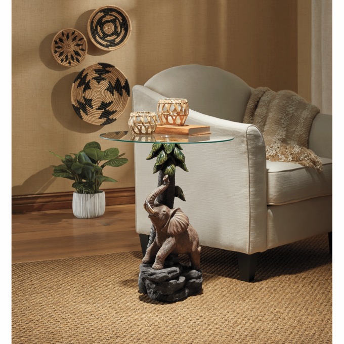 Elephant Bliss Accent Table, , large