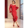 Rosetta Midi Sheath Dress for Women with Rhinestone-Studded Rosette Detail, , large