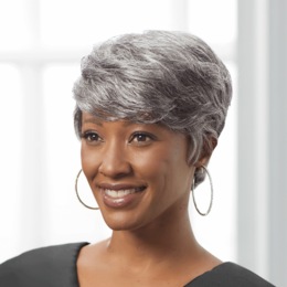 Vivica Fox Sweet Human-Hair Wig, Light Gray, large