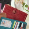 Women's Faux-Croco Wallet, , large