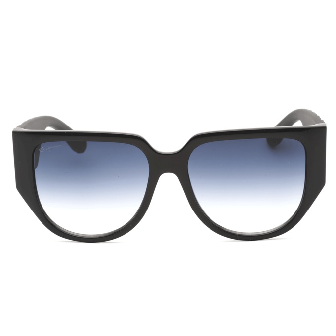 Salvatore Ferragamo Cat-Eye Sunglasses, Black Blue Gradient, large