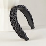Braided Headband, Off Black, large