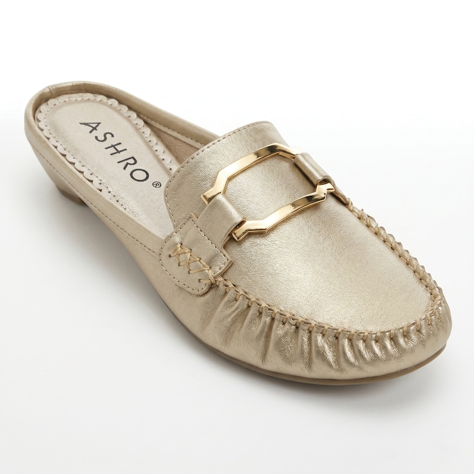 Rush Hour Slip-On Shoe for Women with Metallic Accent, Gold Metallic, large