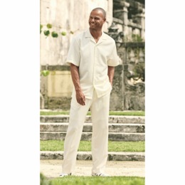 Stacy Adams Textured Shirt Pant Set, , large