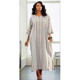 Almond-Stripe Caftan, , large