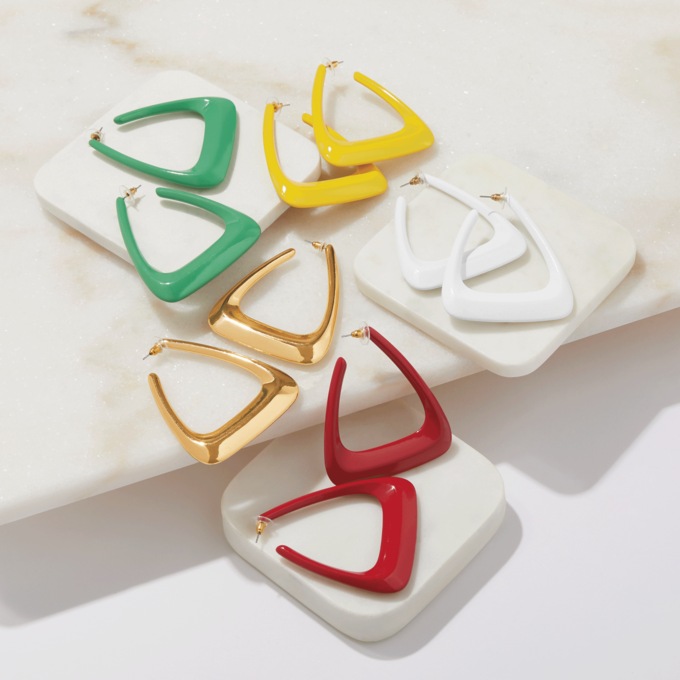 Angle Color Hoops, , large