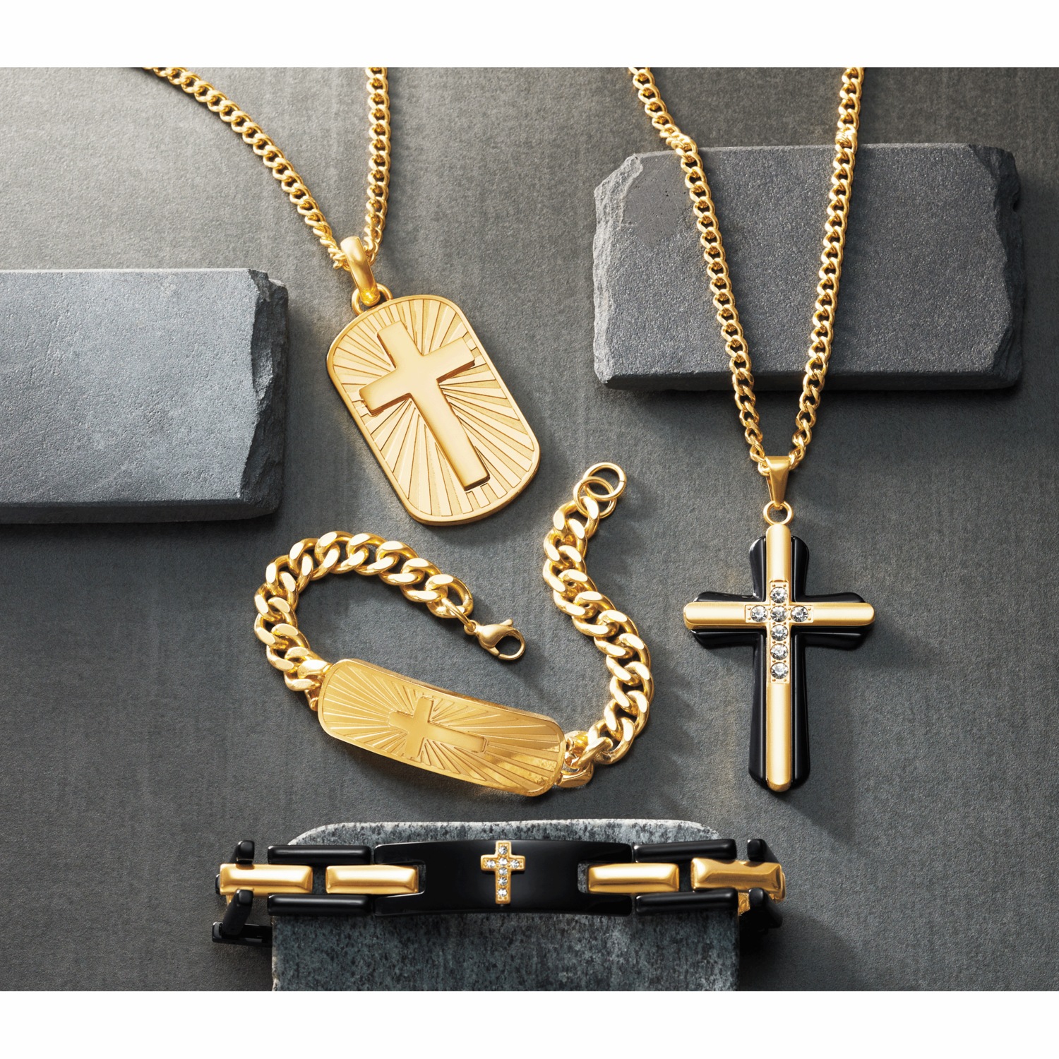Men s Faith Necklace Bracelet Set ASHRO