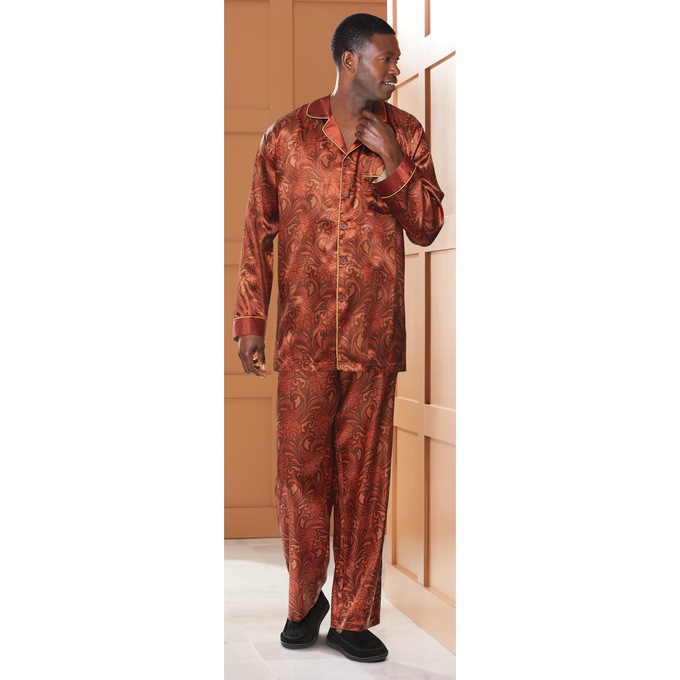 Steve Harvey Satin PJ Set, , large