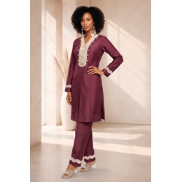 Asina Embroidered Pant Set, , large
