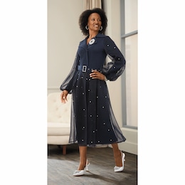 Shawnita Denim Skirt Suit, , large