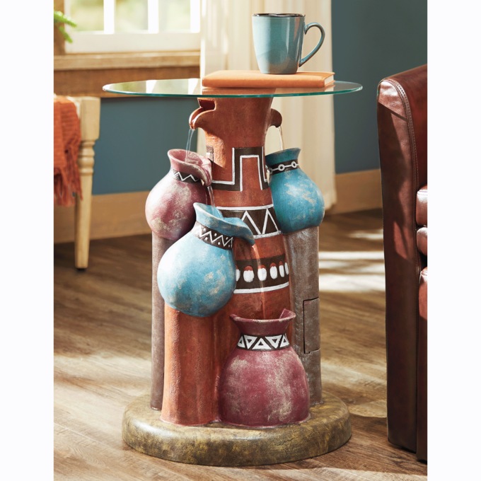 Cameron Pottery Fountain Table, , large