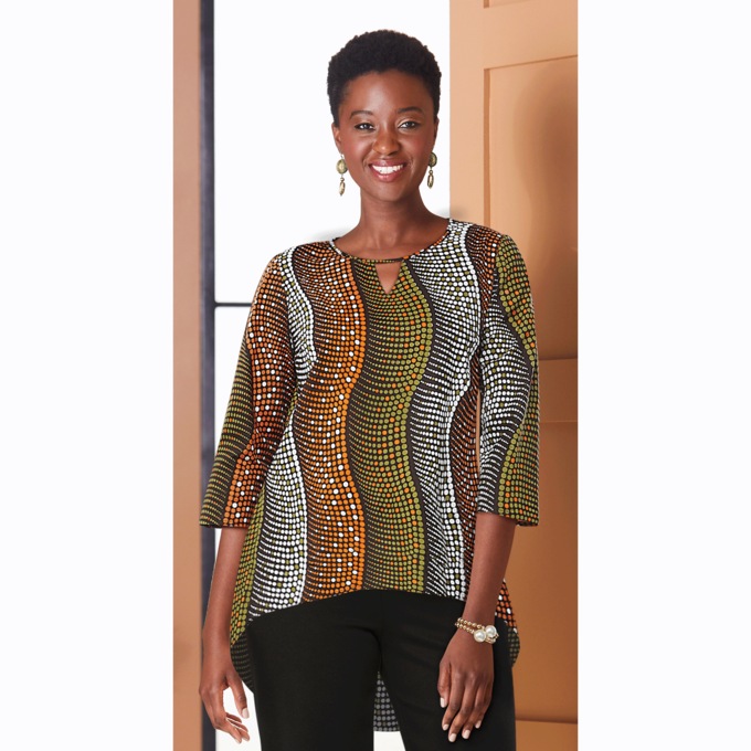 Dot Woven Top, , large