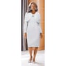 Tasinuh Embellished Cape Jacket Dress, White, large