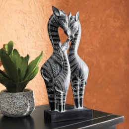 Tribal Zebra Family Figurine, , large