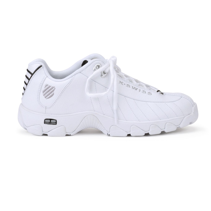 K-Swiss Men's Cross Training Shoe, White Black Silver, large