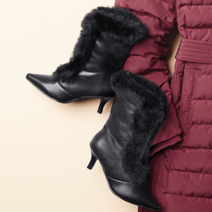 Faux Fur Trim Boot, , large