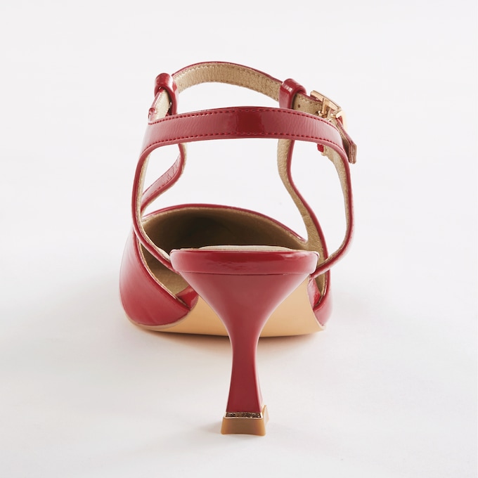 Double T-Strap Pump for Women in Faux-Patent Leather with Vintage Styling, , large