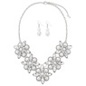 Faux Pearl Necklace/Earring Set, , large