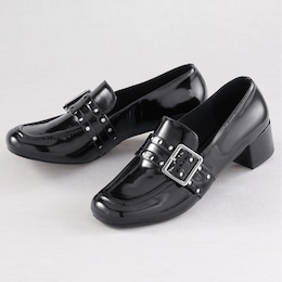 Block Heel Buckle Loafer, , large