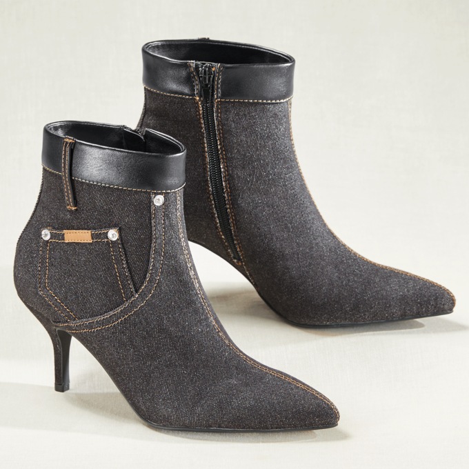 Denim Pocket Bootie, , large