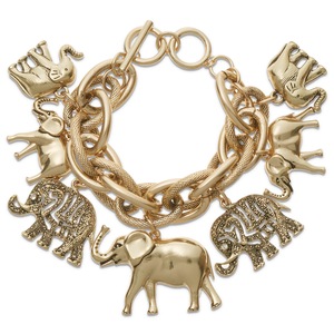 Elephant Charm Bracelet, , large