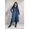 Livia Denim Trench with Removable Faux-Fur Collar and Cuffs, , large