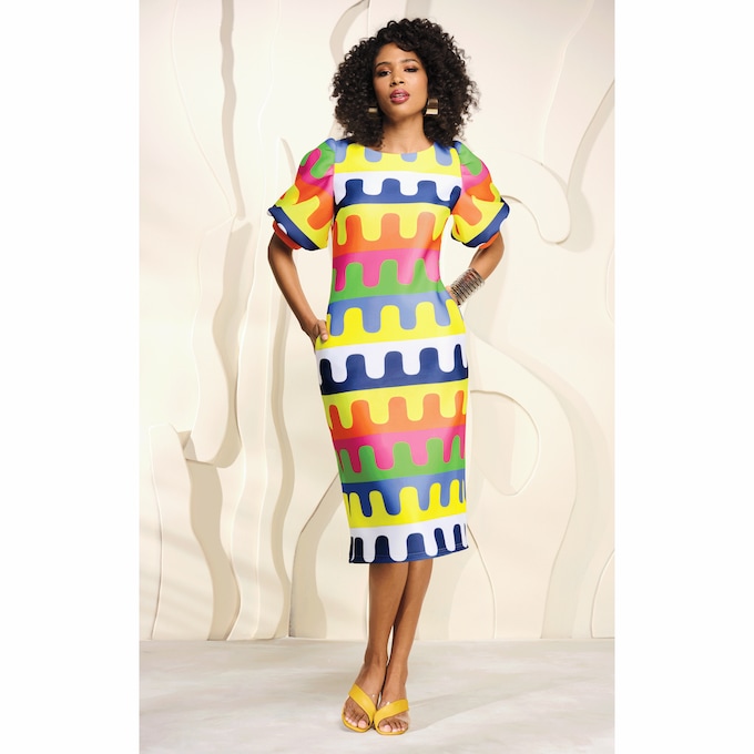 Jotaka Puzzle Sheath Dress, , large