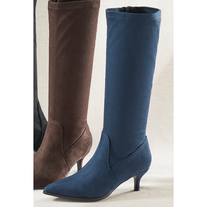 Amanda D'laurie Tall Faux-Suede Waterproof Stretch Boot for Women, , large