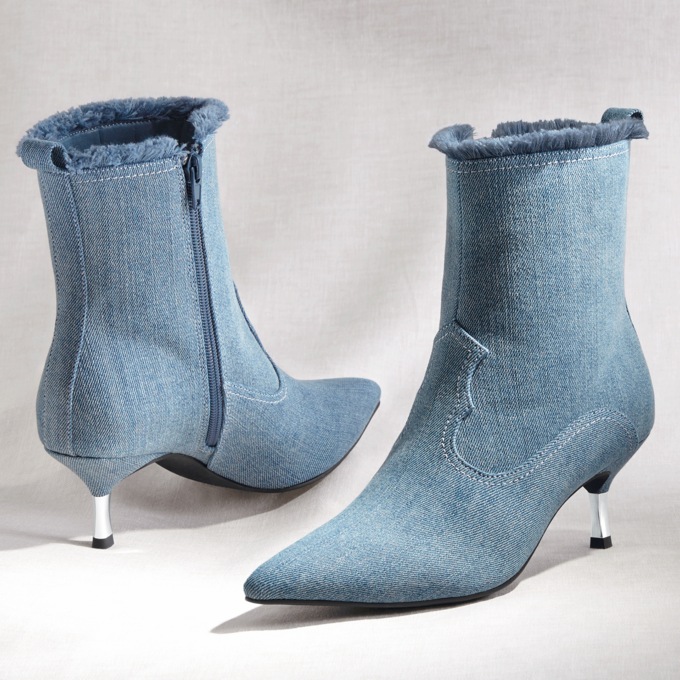 Denim Bootie, , large