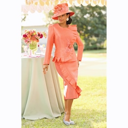 Omotola Skirt Suit and Hat, , large