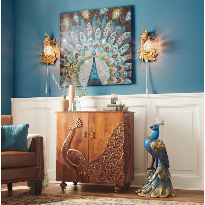 Carved Peacock Cabinet, , large