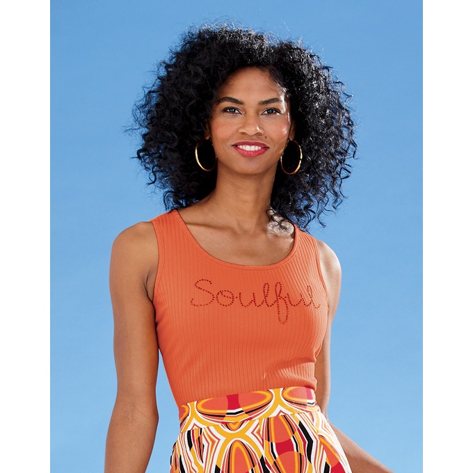 Soulful Rhinestone Tank, , large