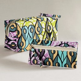 Afrocentric 2-Piece Bag Set with Multicolor Geometric Patterns, , large