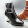 Croco-Print Buckle Bootie by Classique, , large