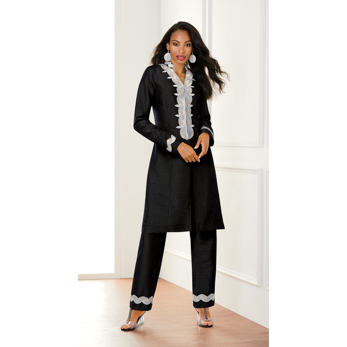 Asina Embroidered Pant Set, , large