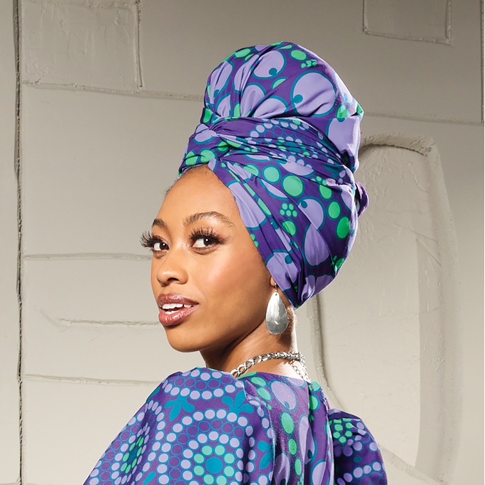 Nafeesa Headwrap, Violet Teal Multi, large