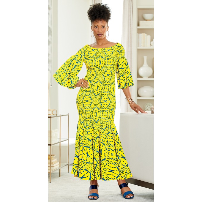Kehlani Smocked Maxi, , large