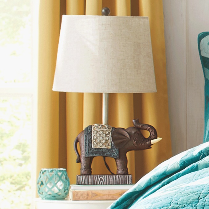 Samira Elephant Table Lamp, , large