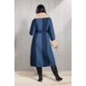 Livia Denim Trench with Removable Faux-Fur Collar and Cuffs, Blue, large